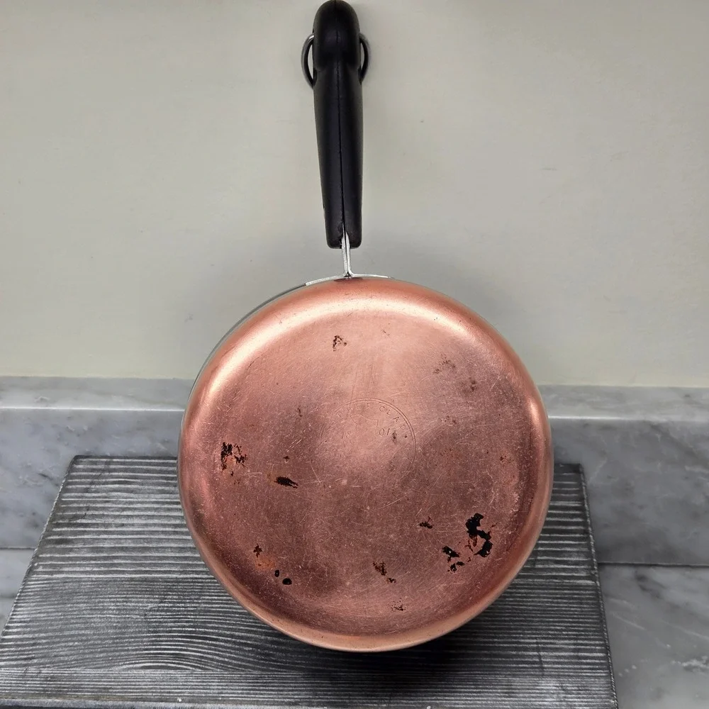Vintage 1801 Revere Ware‎ 1.5 Qt. Saucepan Copper Bottom Pot - No Lid